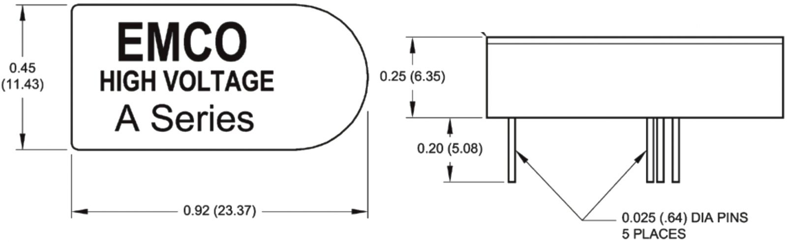 ממיר מתח DC DC XP POWER A SERIES EMCO A02P-5